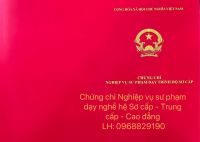 CHỨNG CHỈ NGHIỆP VỤ SƯ PHẠM DẠY NGHỀ